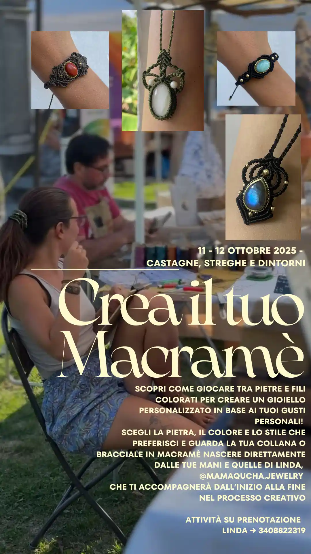 Locandina laboratorio Crea il tuo macramè