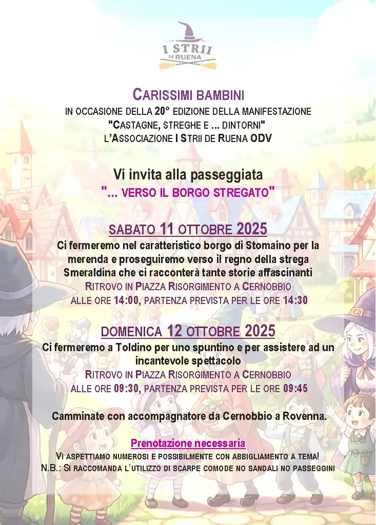 Locandina passeggiata Verso il borgo stregato
