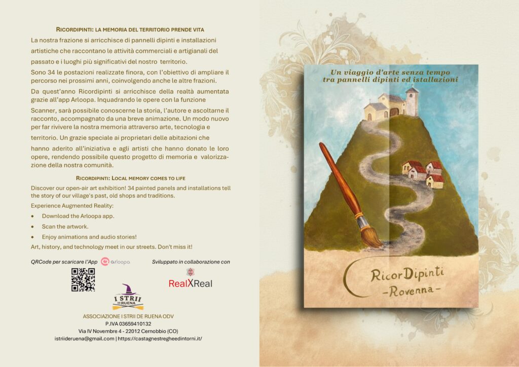 Brochure RicorDipinti 2026, presentazione del progetto in italiano e in inglese